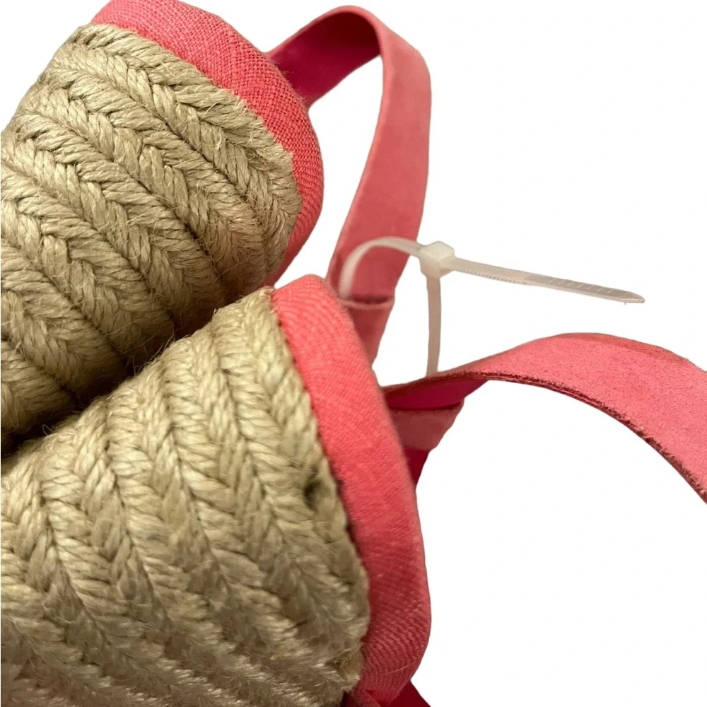 Cole Haan Womens Size 7B Pink W25389 Platform Rope Wedge Heels Sandals
